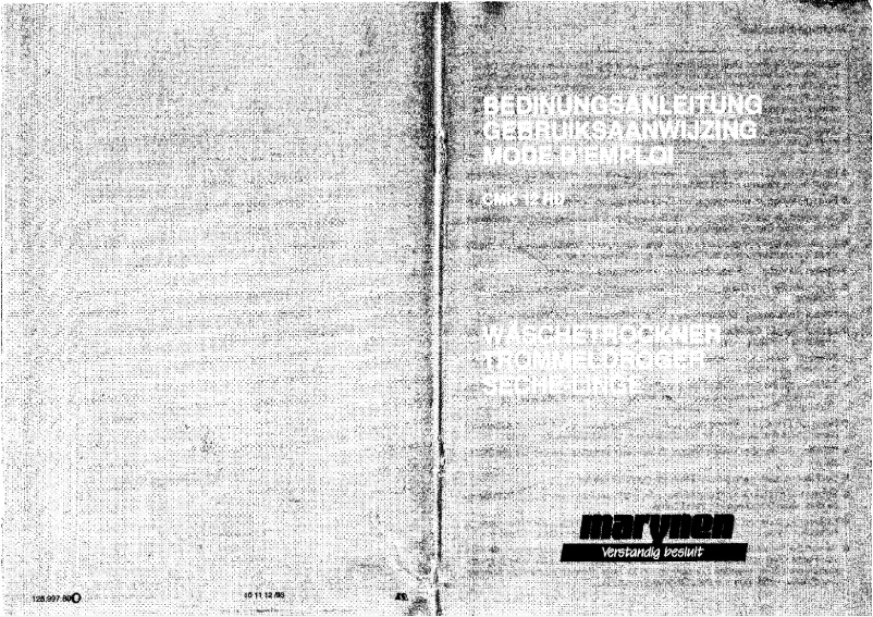 Image de la première page du manuel de l'appareil CMK 12 RD