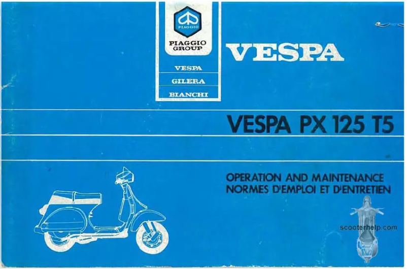 Imagen de la primera página del manual del dispositivo PX 125 T5