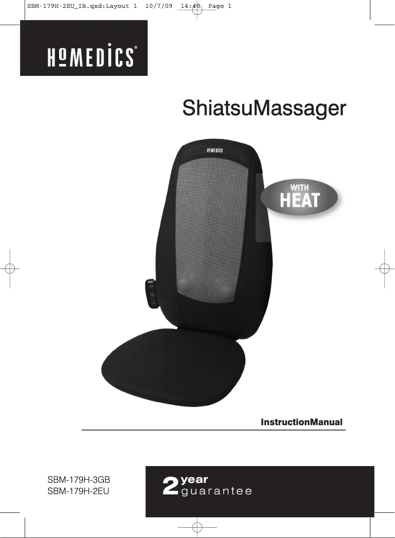 Page n°1 - Manuel utilisateur Homedics SBM-179H