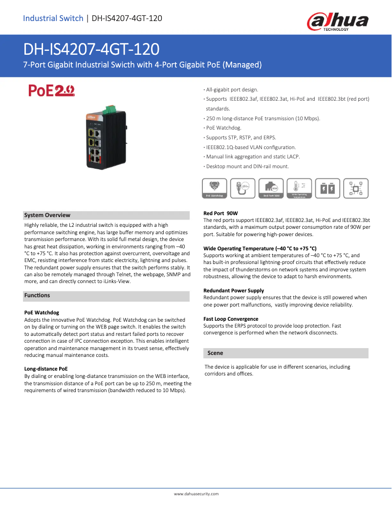 Image de la première page du manuel de l'appareil IS4207-4GT-120