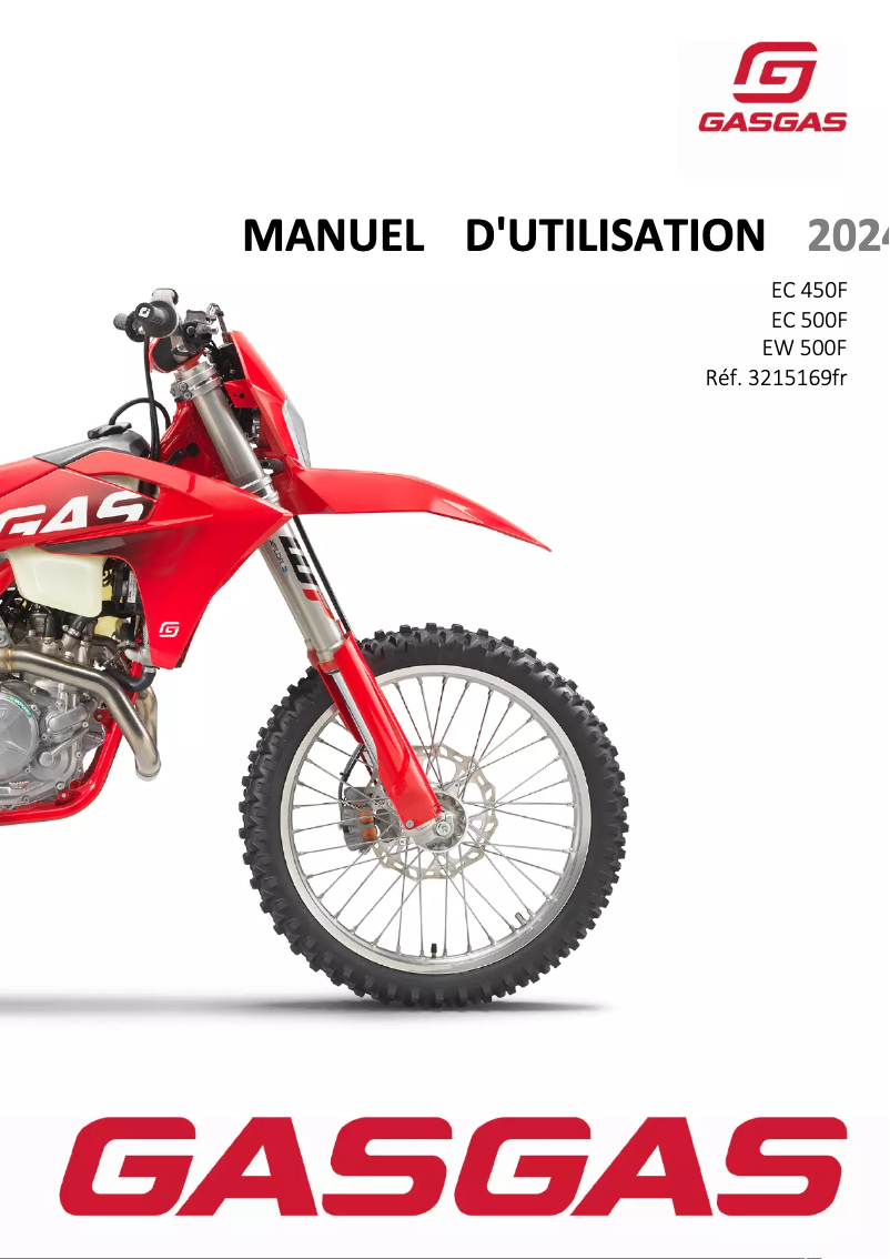Page n°1 - Manuel utilisateur GasGas EC 500F (2024)