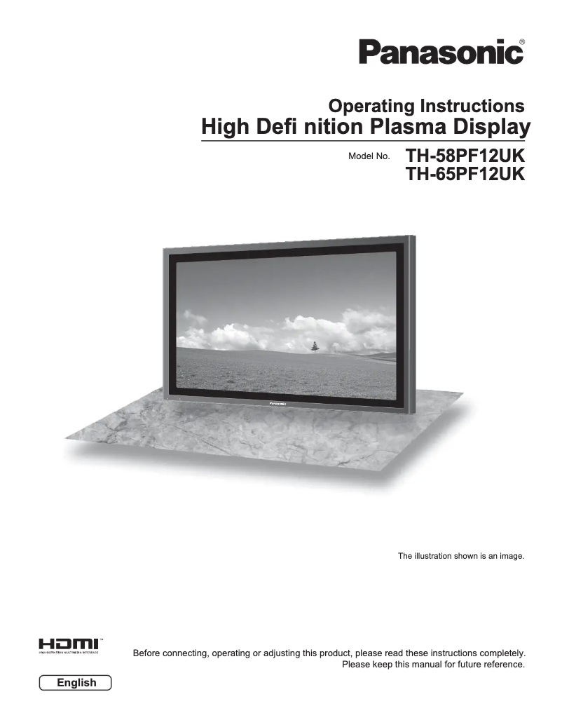 Página 1 del manual Manual de usuario Panasonic TH-58PF12
