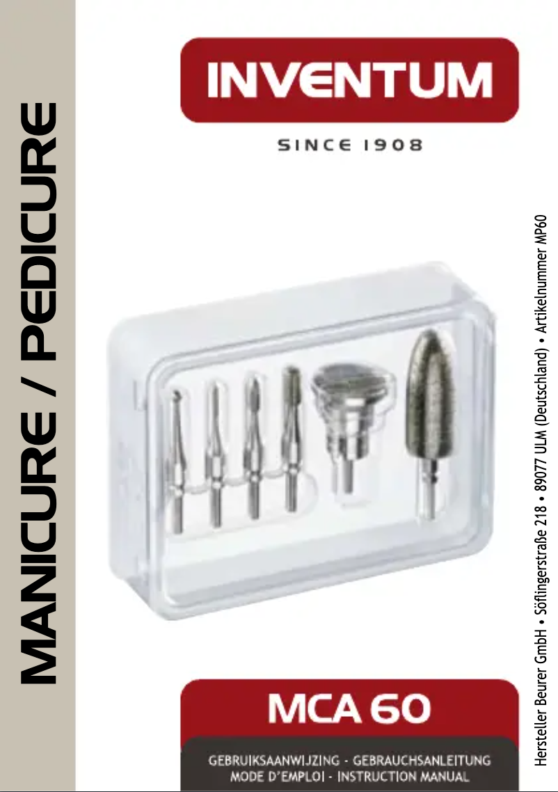 Page n°1 - Manuel utilisateur Inventum MCA60