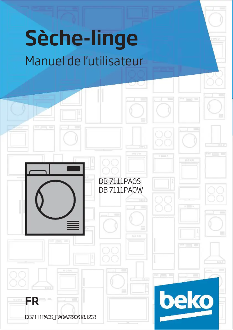 Page 1 de la notice Manuel utilisateur Beko DB7111PA0W