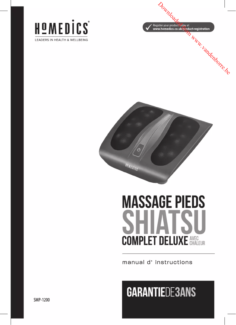 Page n°1 - Manuel utilisateur Homedics SMP-1200