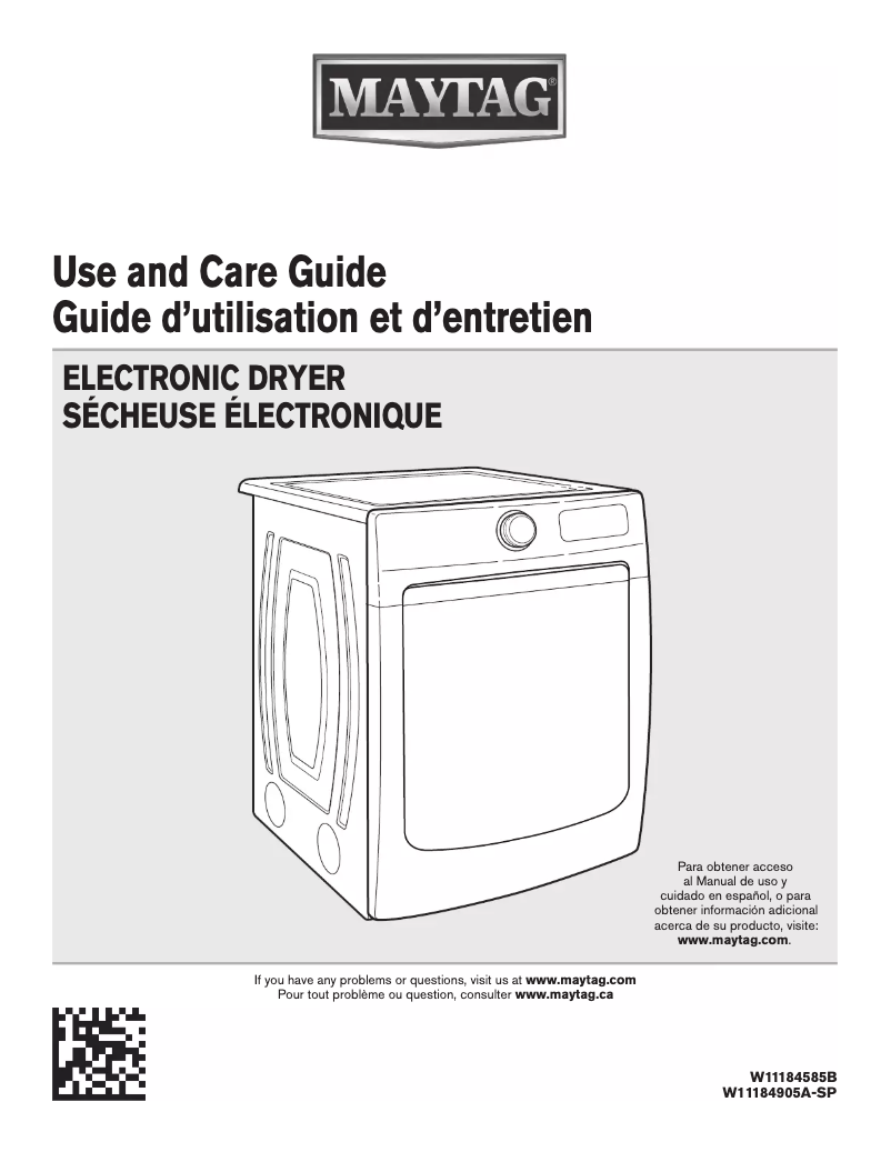 Page 1 de la notice Manuel utilisateur Maytag MGD5630HC