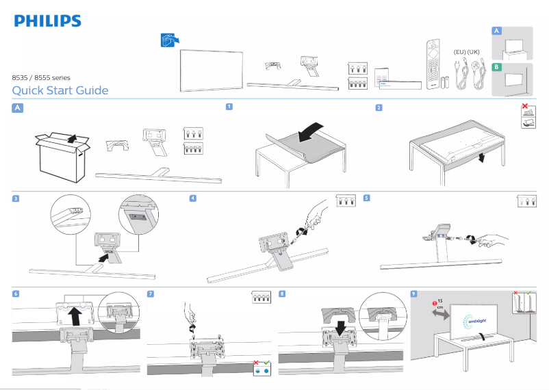 Página 1 del manual Guía de inicio rápido Philips 43PUS8555