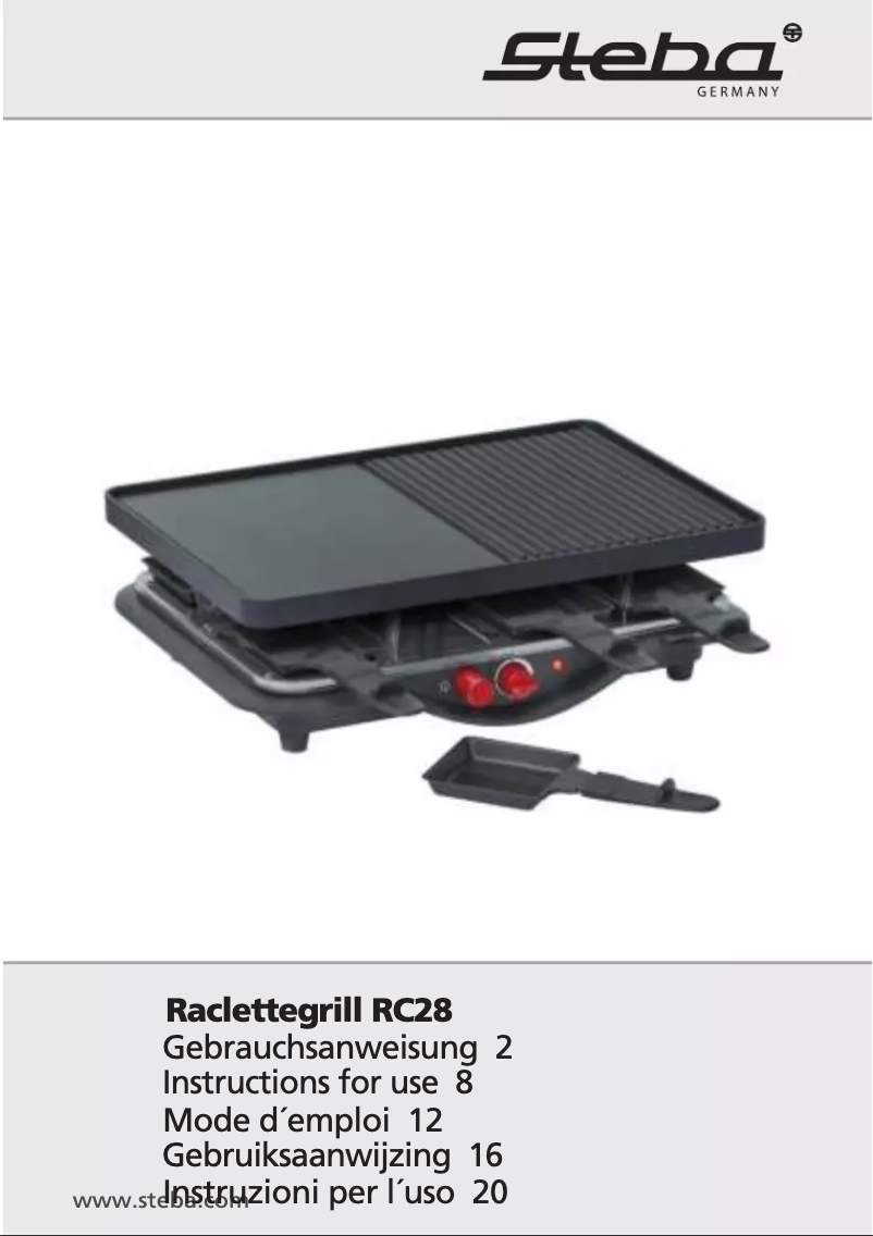 Image de la première page du manuel de l'appareil RC28