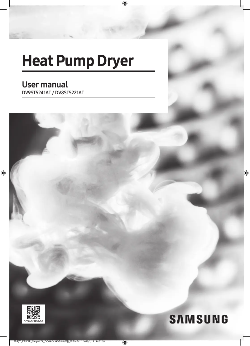 Page 1 de la notice Manuel utilisateur Samsung DV9ST5241AT