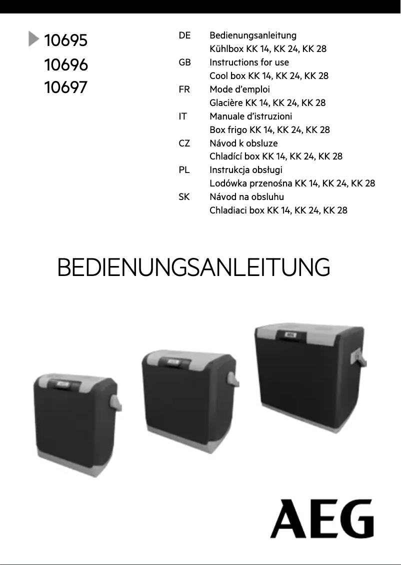 Página 1 del manual Manual de usuario AEG KK 28