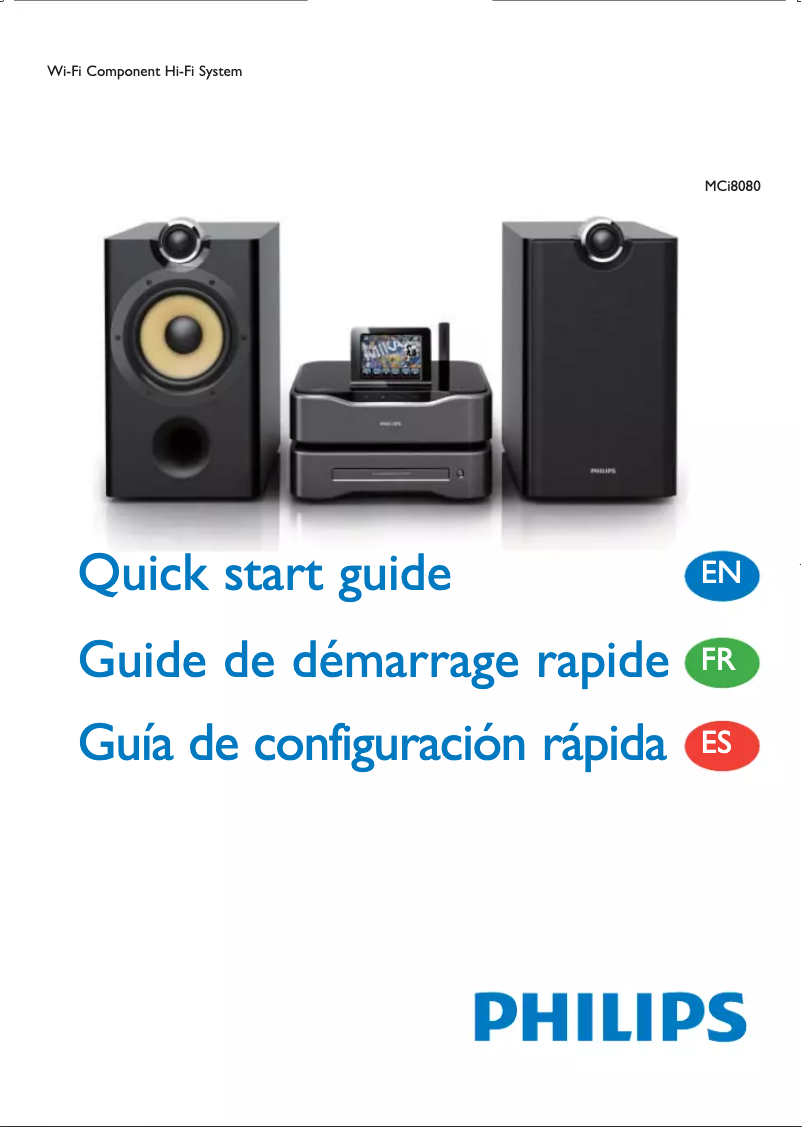 Page 1 de la notice Guide de démarrage rapide Philips Streamium MCI8080