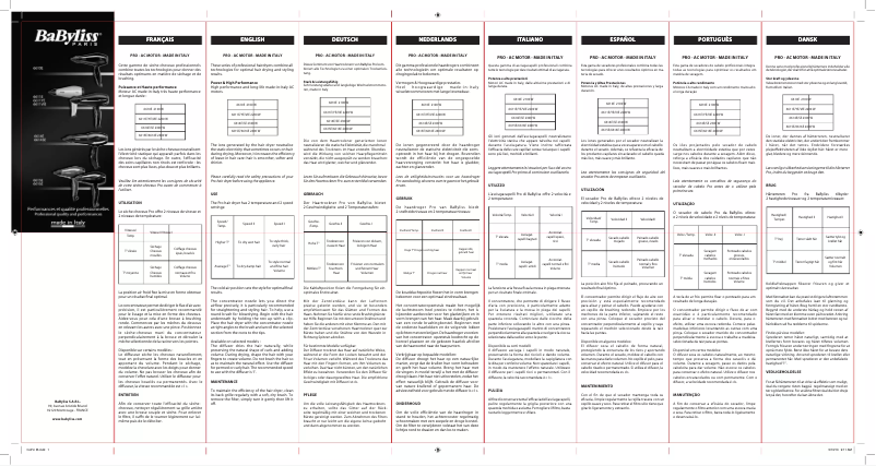 Page 1 de la notice Manuel utilisateur BaByliss ipro2200 6614E