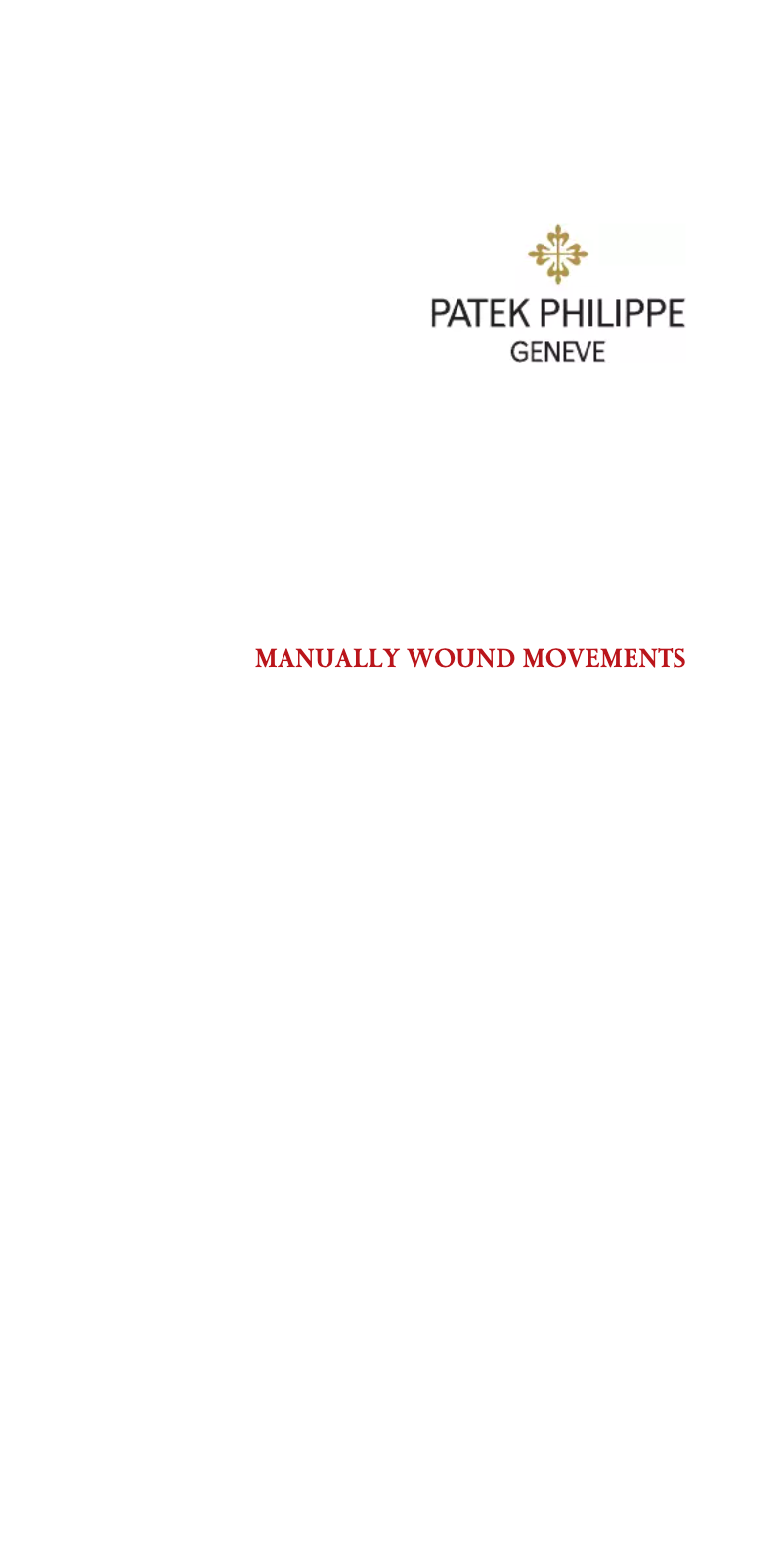 Page 1 de la notice Manuel utilisateur Patek Philippe Calatrava