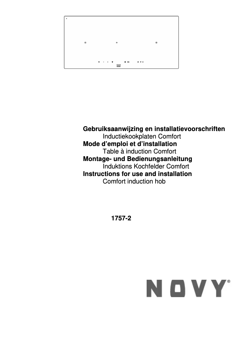Page 1 de la notice Manuel utilisateur Novy Comfort 1757