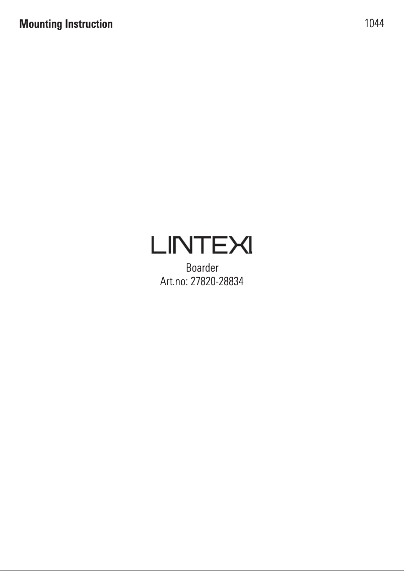 Page n°1 - Manuel utilisateur Lintex 28830