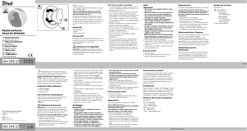 Page 1 de la notice Manuel utilisateur Crivit IAN 298127