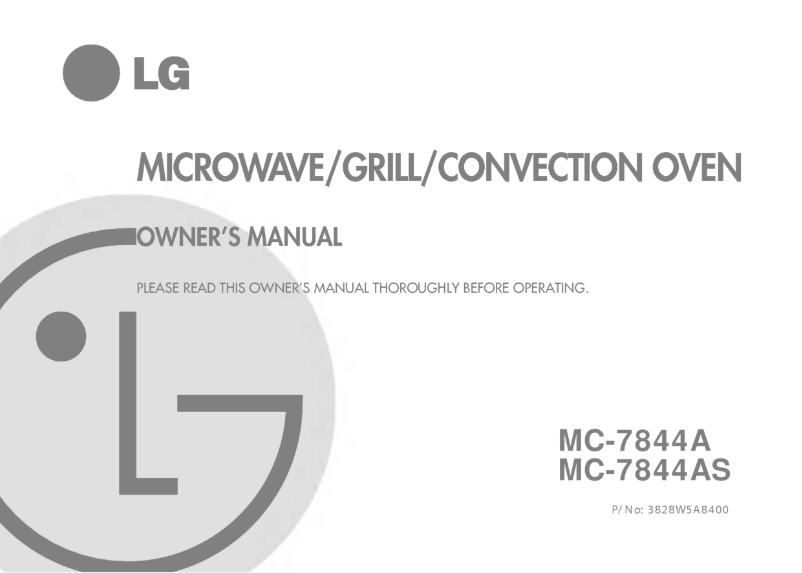 Page 1 de la notice Manuel utilisateur LG MC-7844A