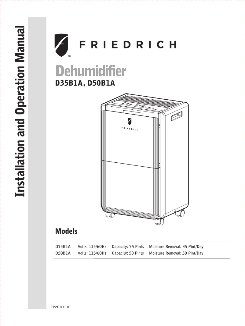 Page n°1 - Mode d'emploi Friedrich D35B1A