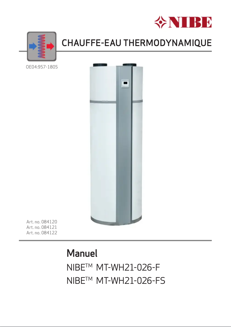 Image de la première page du manuel de l'appareil MT-WH21-026-FS