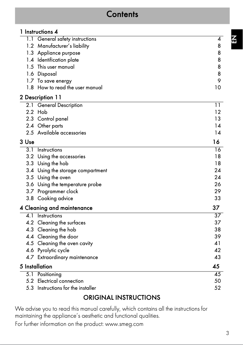 Page n°1 - Mode d'emploi Smeg C6IPX9-1