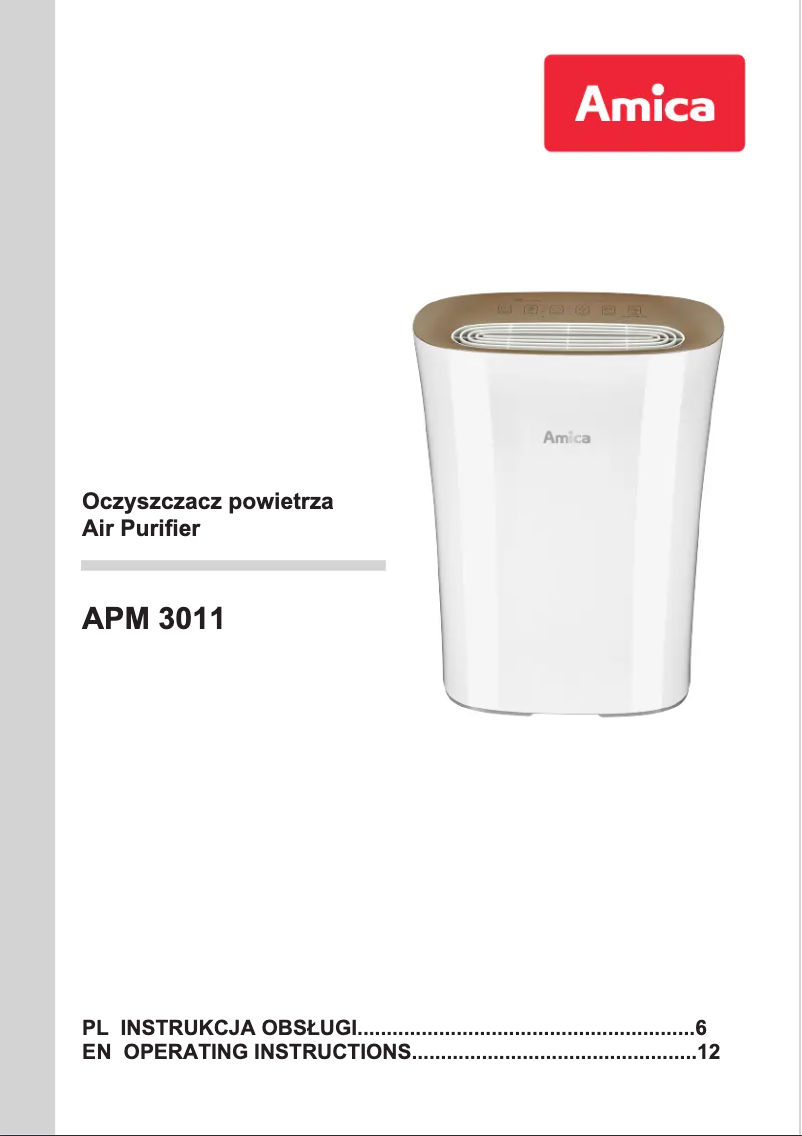 Page n°1 - Manuel utilisateur Amica APM 3011