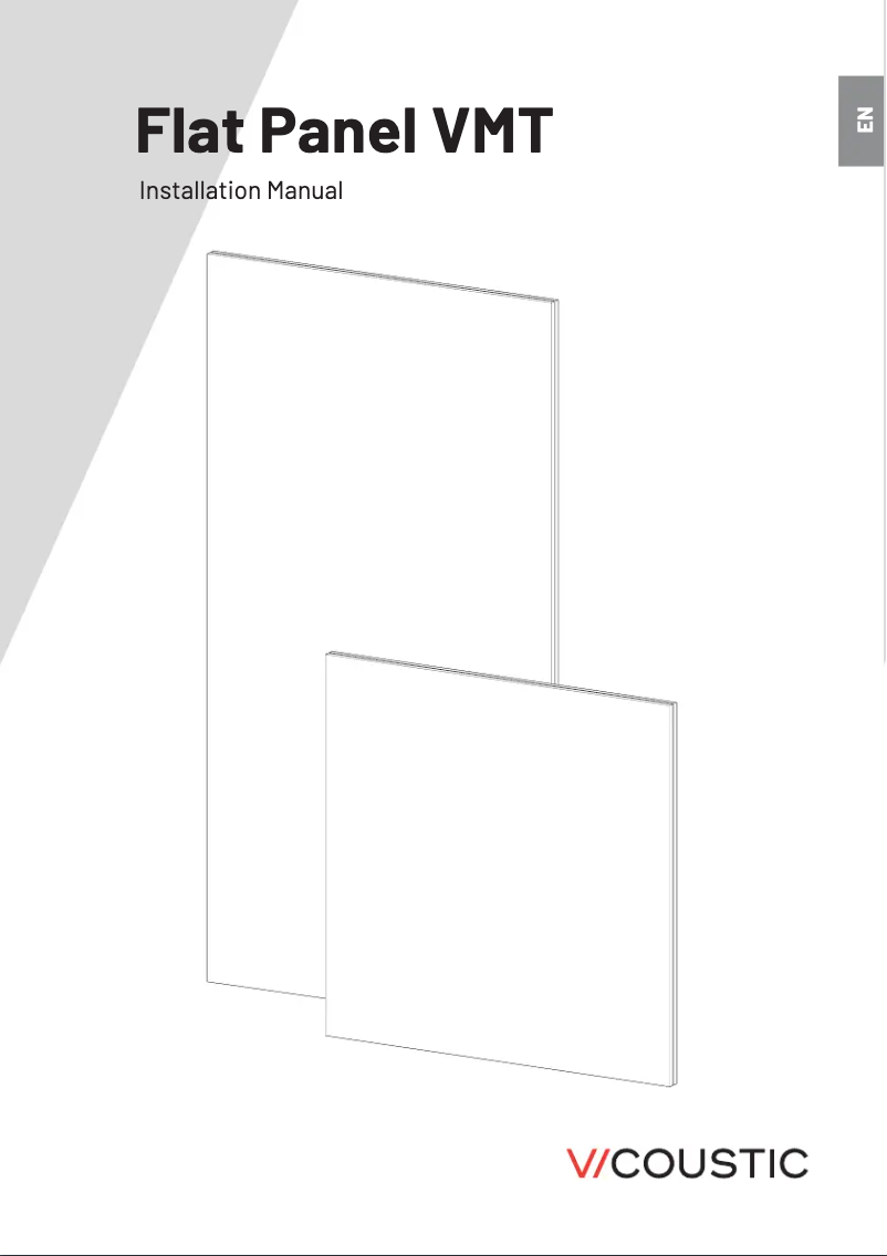 Page 1 de la notice Guide d'installation Vicoustic Flat Panel VMT