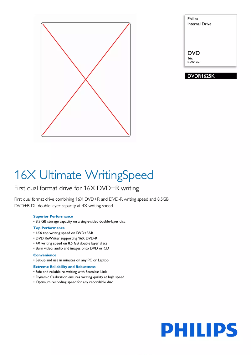 Page n°1 - Brochure Philips DVDR1625K