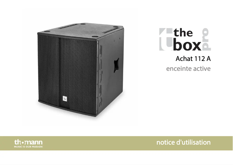 Image de la première page du manuel de l'appareil Achat 112 A