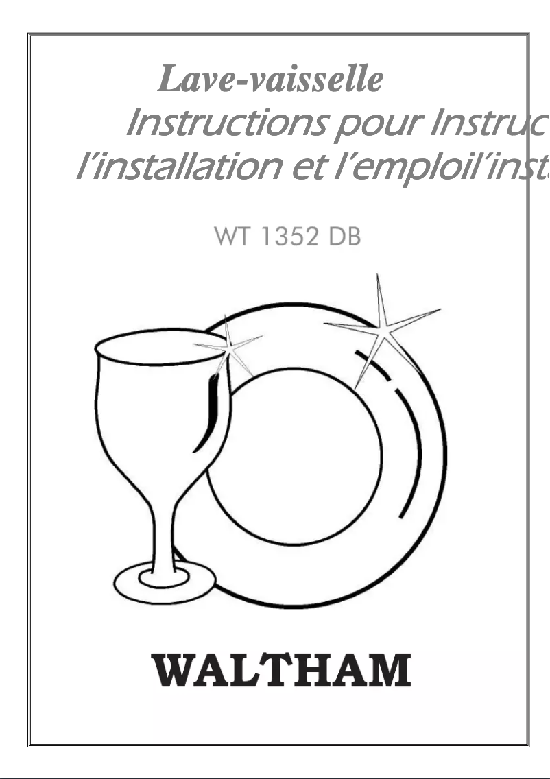 Image de la première page du manuel de l'appareil WT 1352 DB