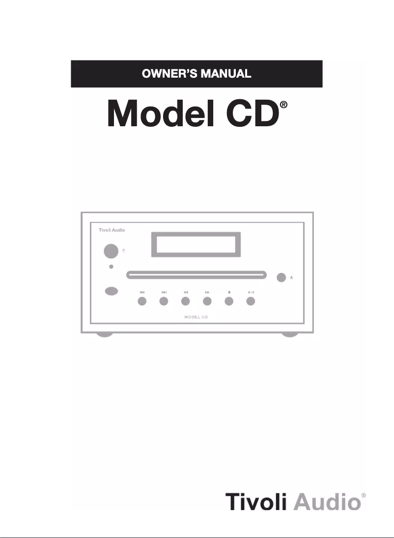 Image de la première page du manuel de l'appareil Model CD 1340.03