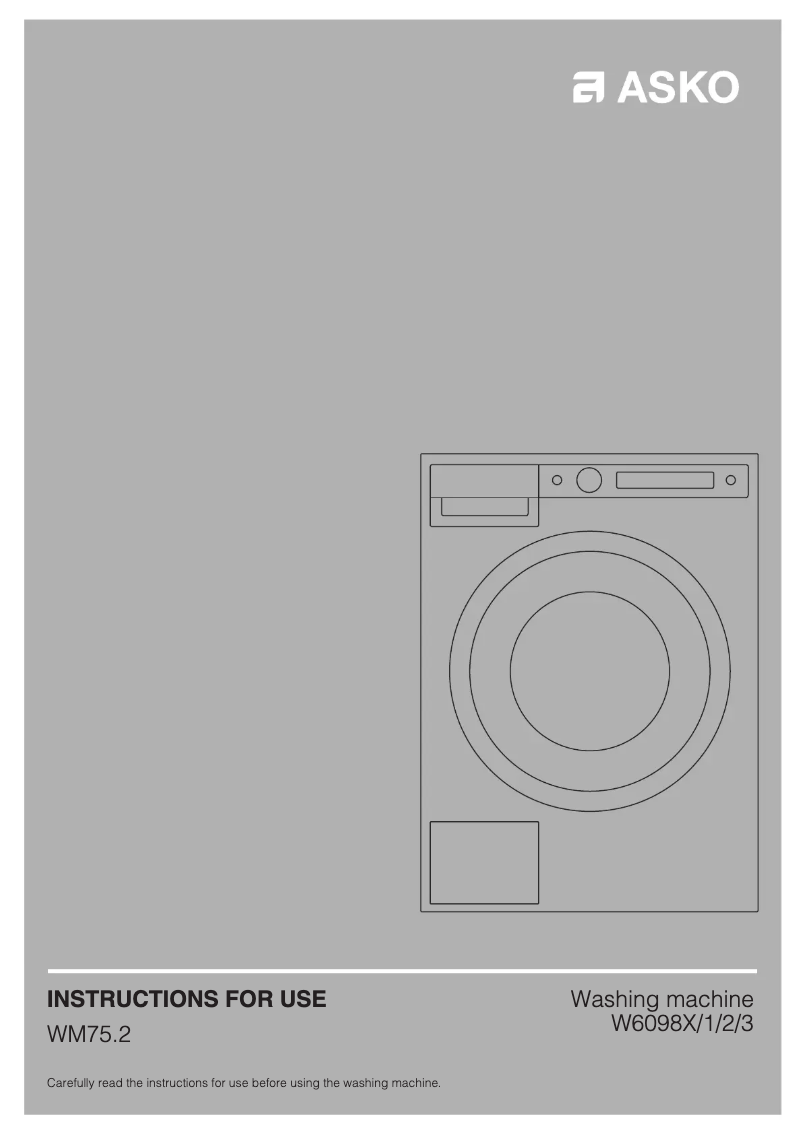 Page 1 de la notice Manuel utilisateur Asko W6098X.S/1