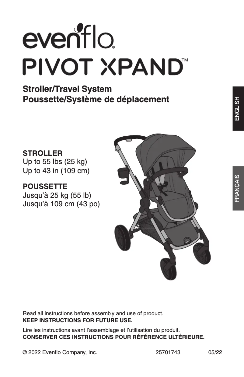 Page n°1 - Manuel utilisateur Evenflo Pivot Xpand
