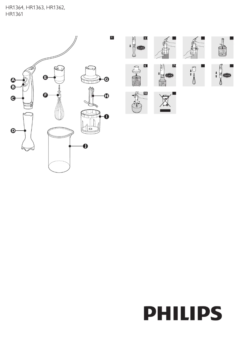 Page 1 de la notice Manuel utilisateur Philips Daily Collection HR1364