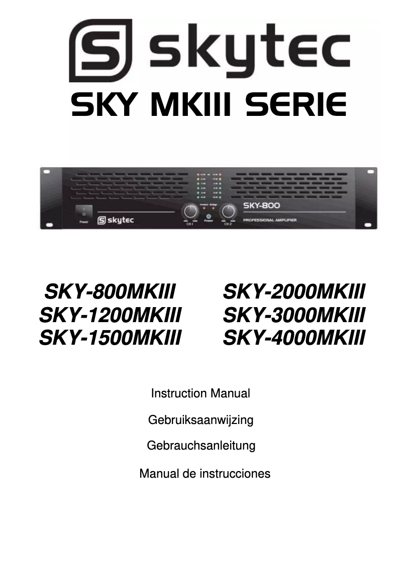 Page n°1 - Manuel utilisateur Skytec Vonyx VXA-1200