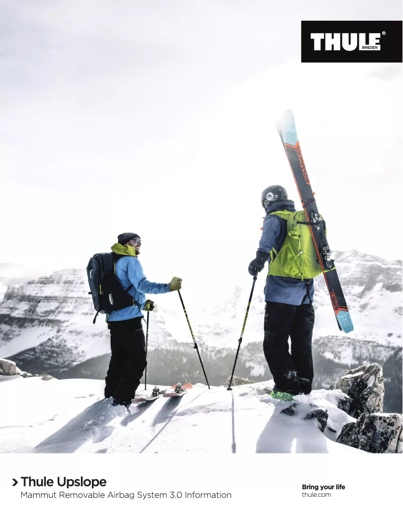 Page 1 de la notice Manuel utilisateur Thule Upslope