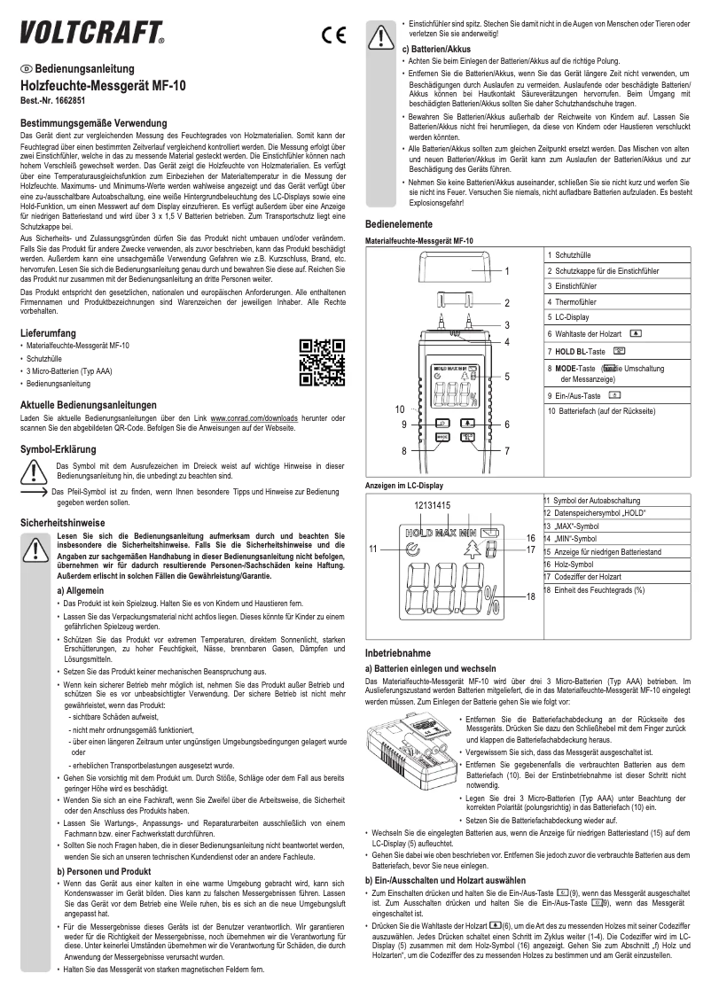 Image de la première page du manuel de l'appareil MF-10