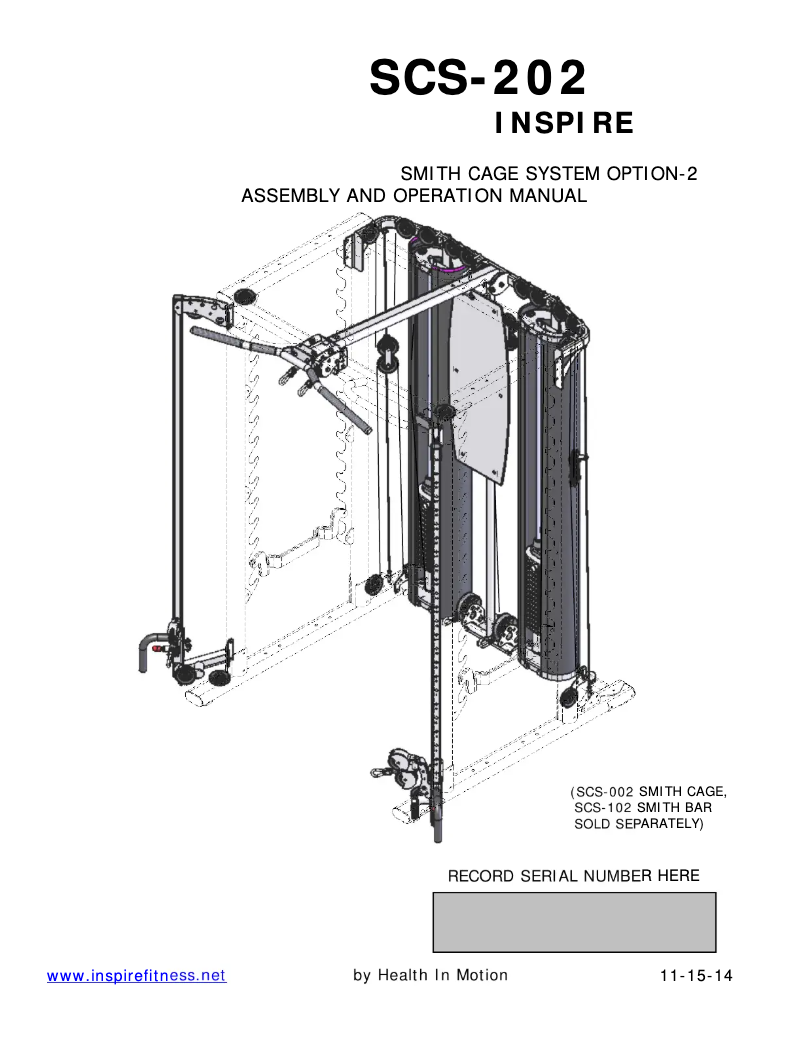 Page 1 de la notice Manuel utilisateur Inspire SCS-202