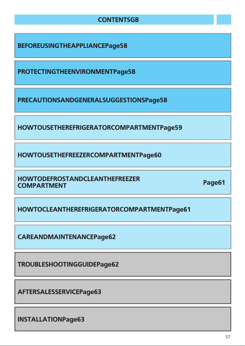 Page 1 de la notice Manuel utilisateur Whirlpool ART 527/G
