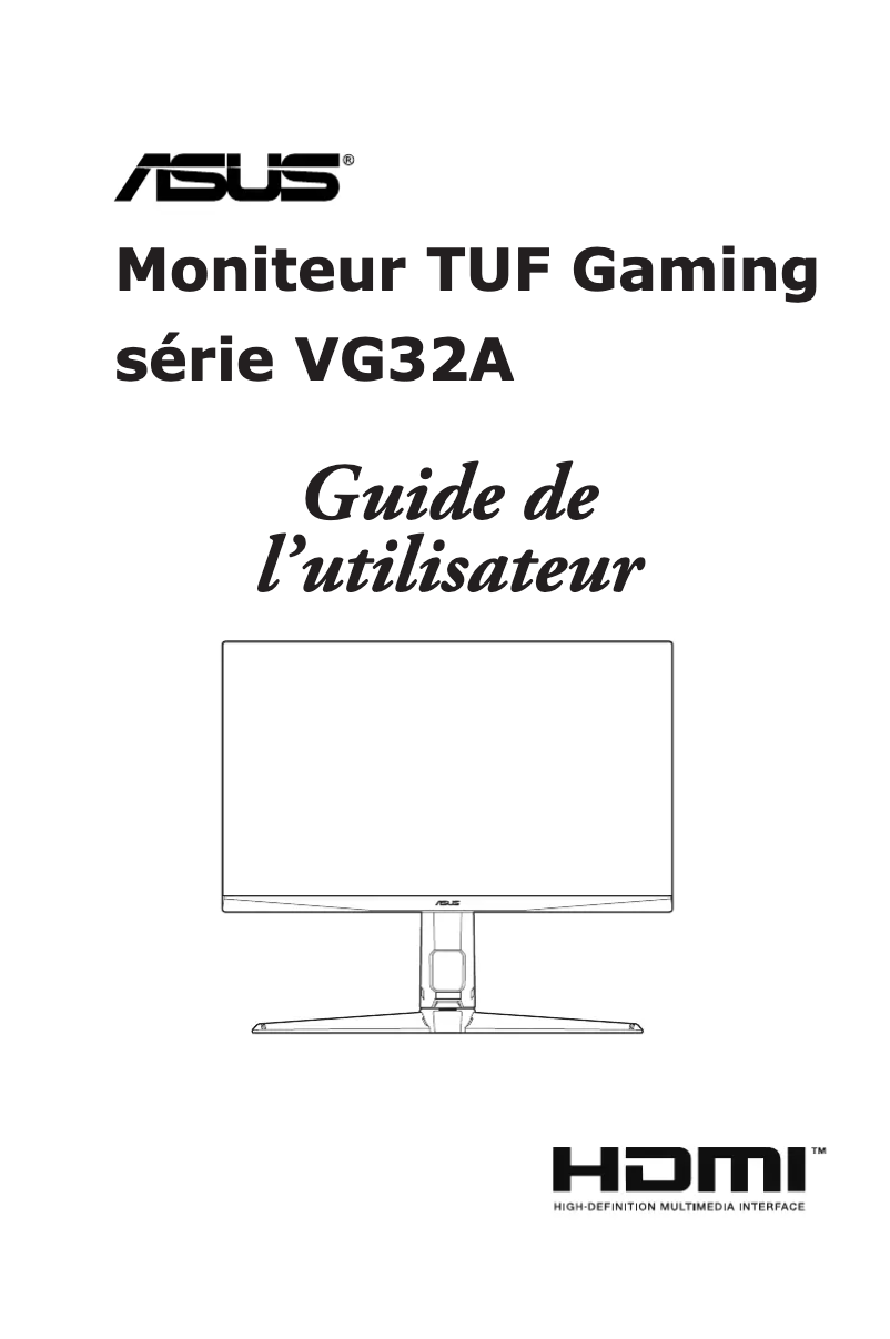 Image de la première page du manuel de l'appareil TUF Gaming VG32AQL1A