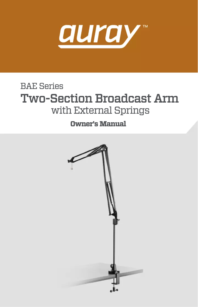 Page 1 de la notice Manuel utilisateur Auray BAE-2X