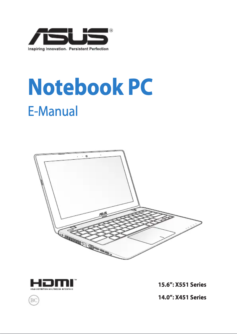 Page 1 de la notice Manuel utilisateur Asus X551