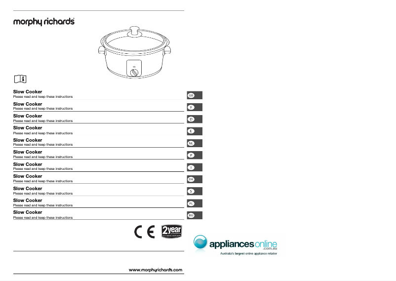 Página 1 del manual Manual de usuario Morphy Richards 48715