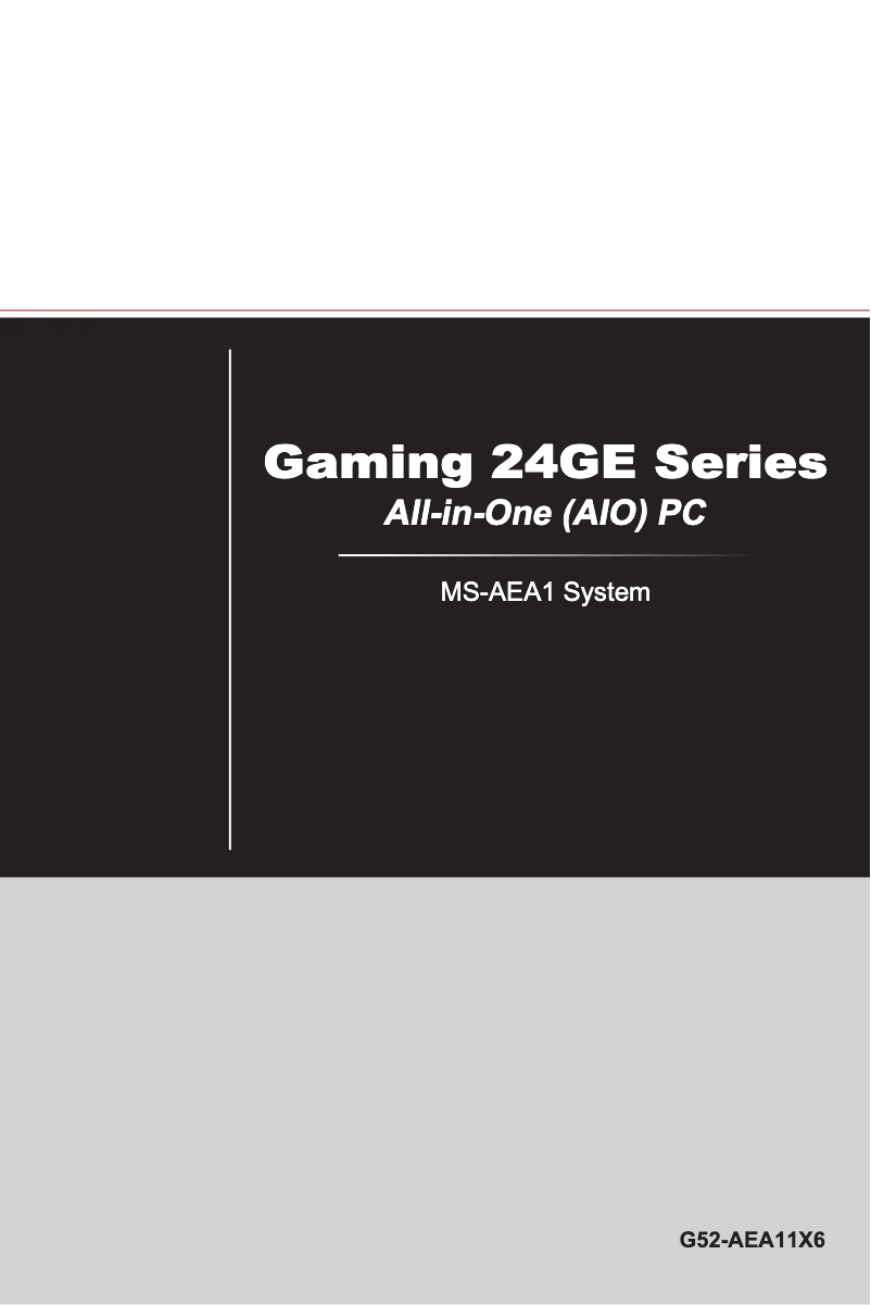 Page n°1 - Manuel utilisateur MSI Wind Top Gaming 24 6QE-015TW