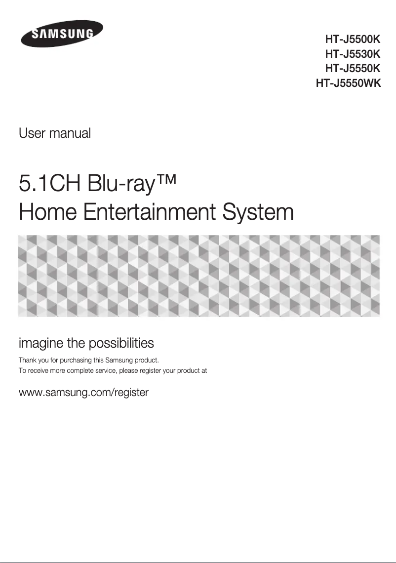 Page 1 de la notice Manuel utilisateur Samsung J5500K