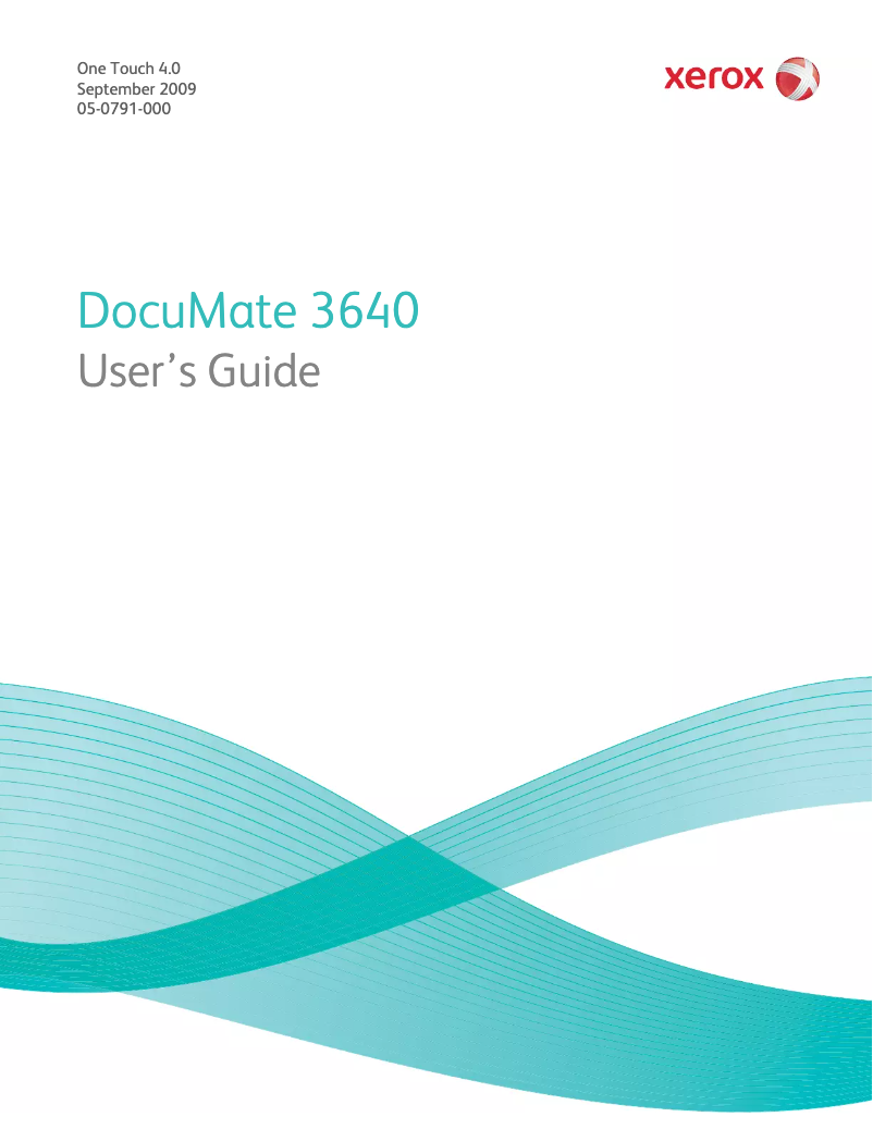 Page n°1 - Manuel utilisateur Xerox DocuMate 3640