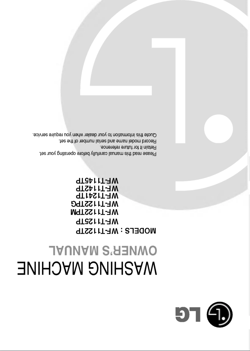 Image de la première page du manuel de l'appareil WF-T1142TP