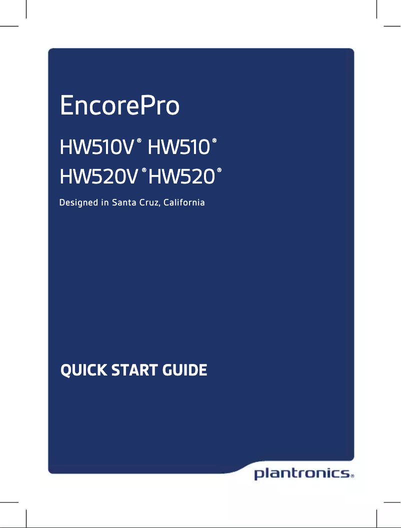Page n°1 - Manuel utilisateur Polycom EncorePro HW520