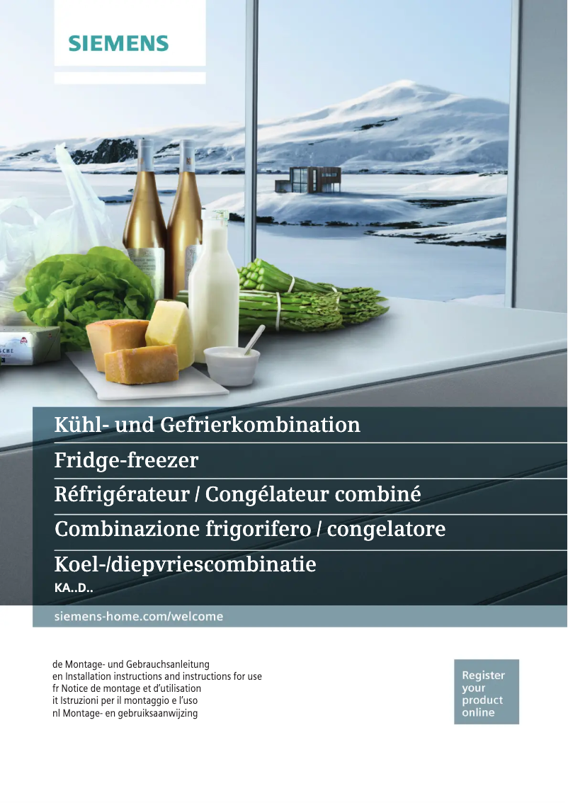 Page 1 de la notice Guide d'installation Siemens KA62DS51