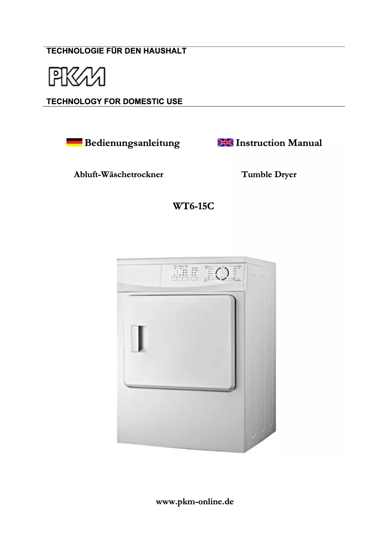 Image de la première page du manuel de l'appareil WT6-15C