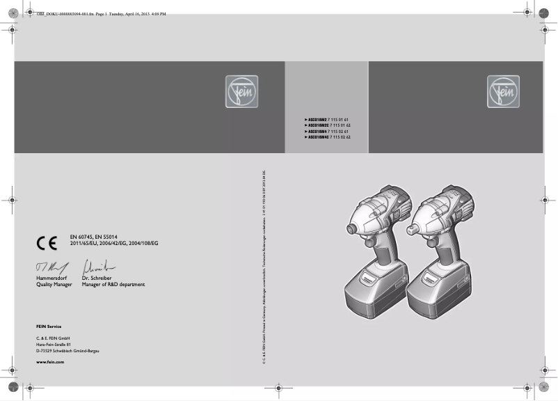 First page image of the manual for ASCD 18 W2